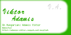 viktor adamis business card